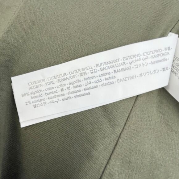 Zara Vest Women’s XS Olive Green Pockets Military Tank Stretch Front Zip - Picture 8 of 12